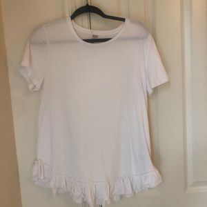 Banana Republic Frilled White Tee
